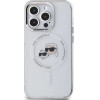 Karl Lagerfeld IML Metal Karl & Choupette Head MagSafe Case for iPhone 14 Pro Max - White - (KF002287-0)