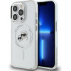 Karl Lagerfeld IML Metal Karl & Choupette Head MagSafe iPhone 14 Pro Case - White - (KF002286-0)