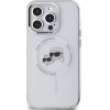 Karl Lagerfeld IML Metal Karl & Choupette Head MagSafe iPhone 14 Pro Case - White - (KF002286-0)
