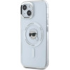 Karl Lagerfeld IML Metal Karl Head MagSafe Case for iPhone 15 Plus White - (KF002555-0)