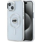 Karl Lagerfeld IML Metal Karl Head MagSafe Case for iPhone 15 White - (KF002554-0)