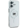 Karl Lagerfeld IML Metal Karl Head MagSafe Case for iPhone 16 Plus - White - (KF002279-0)