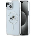 Karl Lagerfeld IML Metal Karl&Choupette Head MagSafe iPhone 14 Case - White - (KF002402-0)