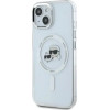 Karl Lagerfeld IML Metal Karl&Choupette Head MagSafe iPhone 14 Case - White - (KF002402-0)