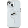 Karl Lagerfeld IML Metal Karl&Choupette Head MagSafe iPhone 14 Case - White - (KF002402-0)