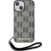 Karl Lagerfeld IML Mono KL Pattern & Cord case for iPhone 15 / 14 / 13 - black - (KF002067-0)
