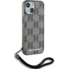 Karl Lagerfeld IML Mono KL Pattern & Cord case for iPhone 15 / 14 / 13 - black - (KF002067-0)
