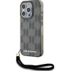 Karl Lagerfeld IML Mono KL Pattern & Cord case for iPhone 15 Pro - black - (KF002068-0)