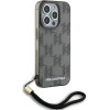 Karl Lagerfeld IML Mono KL Pattern & Cord case for iPhone 15 Pro - black - (KF002068-0)