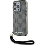 Karl Lagerfeld IML Mono KL Pattern & Cord case for iPhone 15 Pro Max - black - (KF002069-0)