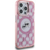 Karl Lagerfeld IML Monogram Karl & Choupette Head MagSafe Case for iPhone 15 Pro Max - Pink - (KF002262-0)