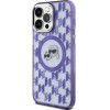Karl Lagerfeld IML Monogram Karl & Choupette Head MagSafe Case for iPhone 15 Pro Max - Purple - (KF002265-0)