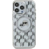 Karl Lagerfeld IML Monogram Karl & Choupette Head MagSafe iPhone 15 Case - Clear - (KF002266-0)