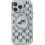 Karl Lagerfeld IML Monogram Karl & Choupette Head MagSafe iPhone 15 Case - Clear - (KF002266-0)