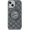 Karl Lagerfeld IML Monogram Karl & Choupette Head MagSafe iPhone 15 Plus Case - Black - (KF002256-0)