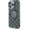 Karl Lagerfeld IML Monogram Karl & Choupette Head MagSafe iPhone 15 Pro Case - Black - (KF002257-0)
