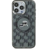 Karl Lagerfeld IML Monogram Karl & Choupette Head MagSafe iPhone 15 Pro Case - Black - (KF002257-0)
