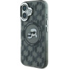 Karl Lagerfeld IML Monogram Karl & Choupette Head MagSafe iPhone 16 Case - Black - (KF002325-0)