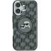 Karl Lagerfeld IML Monogram Karl & Choupette Head MagSafe iPhone 16 Case - Black - (KF002325-0)