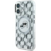 Karl Lagerfeld IML Monogram Karl & Choupette Head MagSafe iPhone 16 Case - Clear - (KF002331-0)