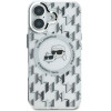 Karl Lagerfeld IML Monogram Karl & Choupette Head MagSafe iPhone 16 Case - Clear - (KF002331-0)