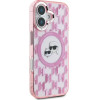 Karl Lagerfeld IML Monogram Karl & Choupette Head MagSafe iPhone 16 Case - Pink - (KF002328-0)