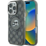 Karl Lagerfeld IML Monogram Karl & Choupette Head MagSafe iPhone 16 Pro Case - Black - (KF002326-0)