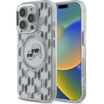 Karl Lagerfeld IML Monogram Karl & Choupette Head MagSafe iPhone 16 Pro Case - Clear - (KF002332-0)