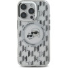Karl Lagerfeld IML Monogram Karl & Choupette Head MagSafe iPhone 16 Pro Case - Clear - (KF002332-0)
