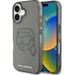 Karl Lagerfeld IML Rhinestones Karl Head Case for iPhone 16 Black - (KF002558-0)