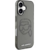 Karl Lagerfeld IML Rhinestones Karl Head Case for iPhone 16 Black - (KF002558-0)