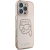 Karl Lagerfeld IML Rhinestones Karl Head Case for iPhone 16 Pro Pink - (KF002561-0)