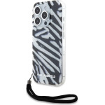 Karl Lagerfeld IML Zebra Pattern & Cord case for iPhone 15 Pro - black - (KF002073-0)