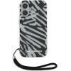 Karl Lagerfeld IML Zebra Pattern & Cord iPhone 16 Case - Black - (KF002360-0)