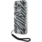 Karl Lagerfeld IML Zebra Pattern & Cord iPhone 16 Pro Max Case - Black - (KF002362-0)