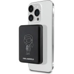 Karl Lagerfeld Inductive power bank KLPBMKIOTTGK 5W 3000mAh black/black Ikonik MagSafe - (KF001632-0)