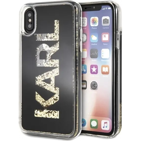 Karl Lagerfeld Karl Logo Glitter iPhone X/Xs Case - Black - (KF000196-0)