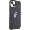 Karl Lagerfeld Karl&Choupette Glitter MagSafe case for iPhone 15 - black - (KF001738-0)