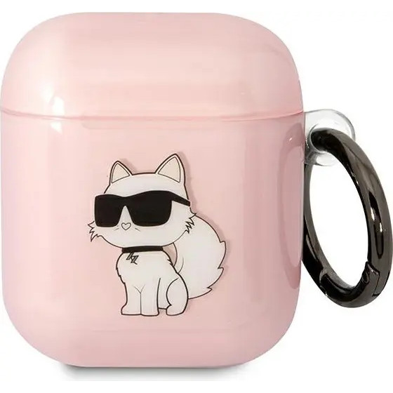 Karl Lagerfeld KLA2HNCHTCP Airpods 1/2 cover pink/pink Ikonik Choupette - (KF001571-0)