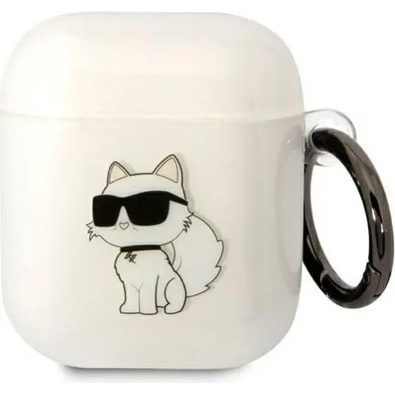 Karl Lagerfeld KLA2HNCHTCT Airpods 1/2 cover transparent Ikonik Choupette - (KF001569-0)