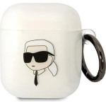 Karl Lagerfeld KLA2HNIKTCT AirPods 1/2 cover transparent Karl`s Head - (KF001565-0)