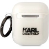 Karl Lagerfeld KLA2HNIKTCT AirPods 1/2 cover transparent Karl`s Head - (KF001565-0)