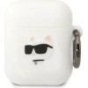 Karl Lagerfeld KLA2RUNCHH AirPods 1/2 cover white/white Silicone Choupette Head 3D - (KF001471-0)