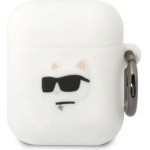 Karl Lagerfeld KLA2RUNCHH AirPods 1/2 cover white/white Silicone Choupette Head 3D - (KF001471-0)