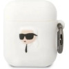 Karl Lagerfeld KLA2RUNIKH AirPods 1/2 cover white/white Silicone Karl Head 3D - (KF001462-0)