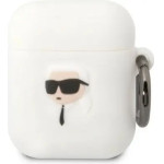 Karl Lagerfeld KLA2RUNIKH AirPods 1/2 cover white/white Silicone Karl Head 3D - (KF001462-0)