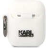Karl Lagerfeld KLA2RUNIKH AirPods 1/2 cover white/white Silicone Karl Head 3D - (KF001462-0)