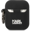 Karl Lagerfeld KLA2RUNIKK AirPods 1/2 cover black/black Silicone Karl Head 3D - (KF001459-0)
