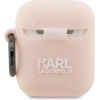 Karl Lagerfeld KLA2RUNIKP AirPods 1/2 cover pink/pink Silicone Karl Head 3D - (KF001465-0)