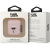 Karl Lagerfeld KLA2RUNIKP AirPods 1/2 cover pink/pink Silicone Karl Head 3D - (KF001465-0)
